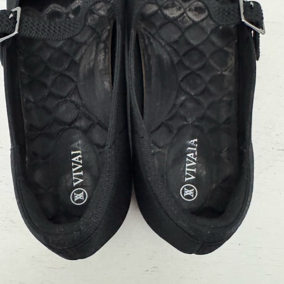 Vivaia Margot Square Toe Mary Jane Black Comfort Flat Shoes Size 43 - Picture 9 of 14